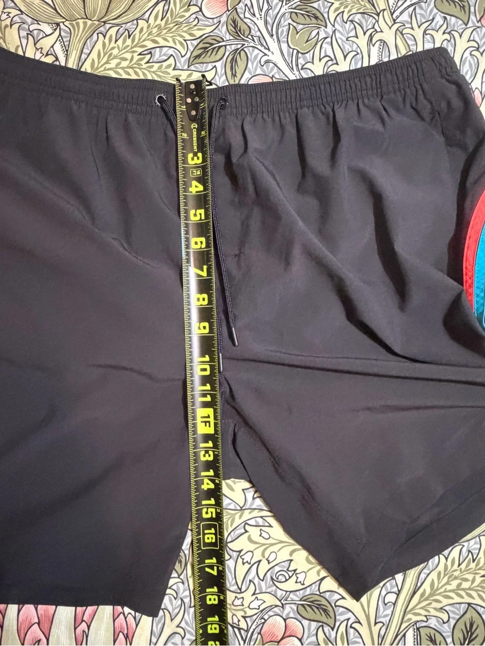 Sundek Black Swim Short Shorts with Orange & Teal Stripe